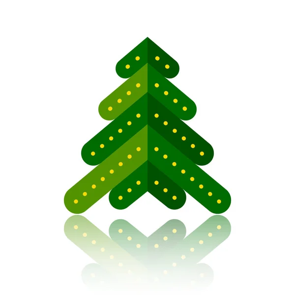 Christmas tree simple color flat vector icon