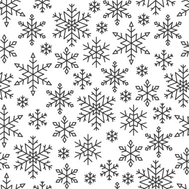 kar tanesi satır Dikişsiz desen kış arkaplanı