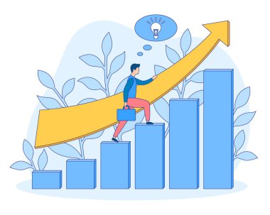 Kariyer büyüme başlangıç busines insanlar vektör dolu