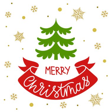 Noel ağacı metin kartı xmas kış poster vektör