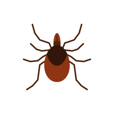 Mite kene böcek tek düz renk vektör simgesi