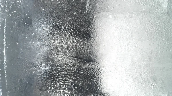 Закрыть текстуру ледяной кристаллической структуры — стоковое фото