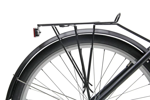 Isolated Bicycle Wheel, Carrier, tire and Fender — Stock Photo, Image