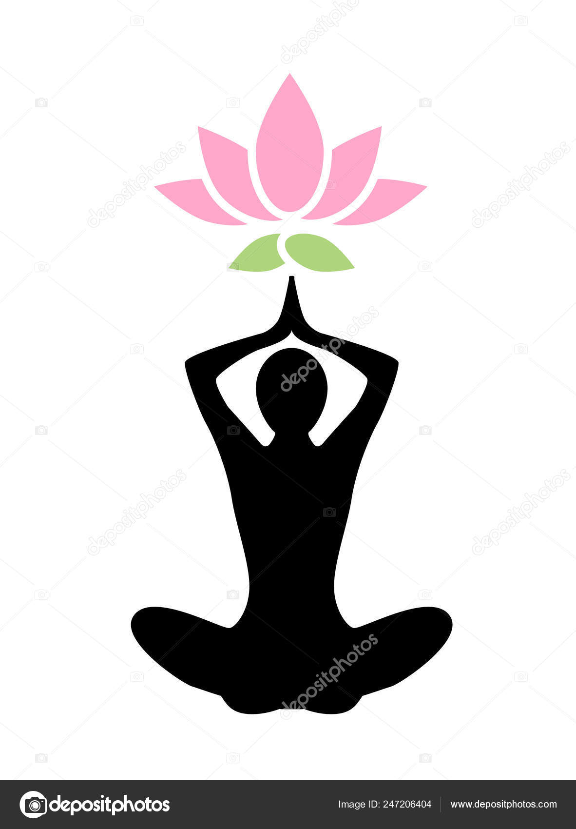 Yoga. Lotus position silhouette. - vector illustration Stock Vector Image &  Art - Alamy