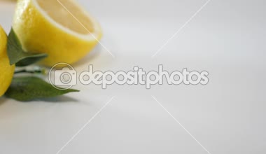 Limon üzerinde beyaz bacground ayarla