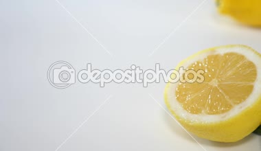 Limon üzerinde beyaz bacground ayarla