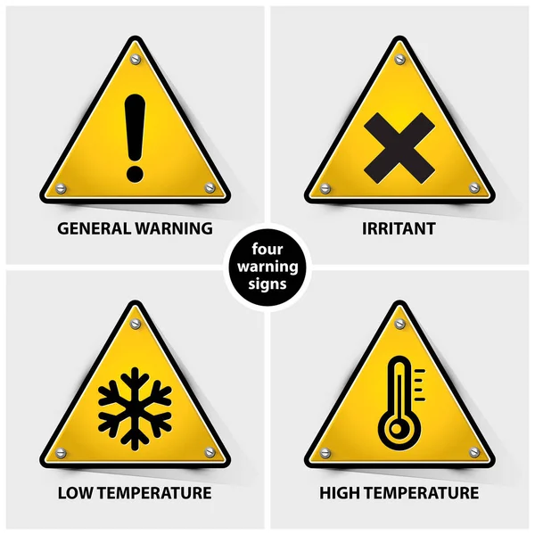 Sady varovných symbolů — Stockový vektor