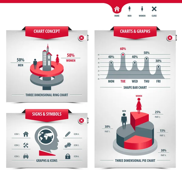 Graphiques et statistiques — Image vectorielle