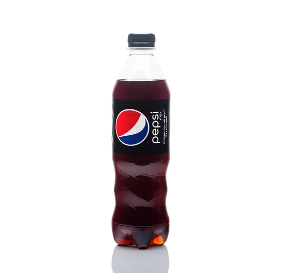 Пластиковая Бутылка Pepsi Cola Max Литров Белом Фоне Ноль Калорий — стоковое фото