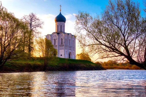 Iglesia Intercesión Río Nerl Vladimir Rusia — Foto de Stock