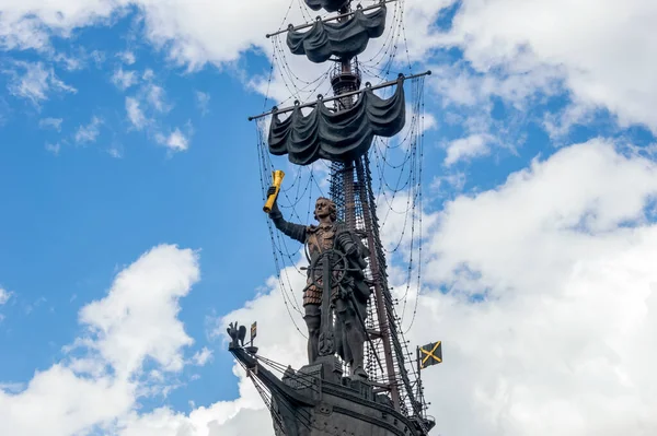 Peter Great Statue Meter Högt Monument Över Peter Moskva Ryssland — Stockfoto