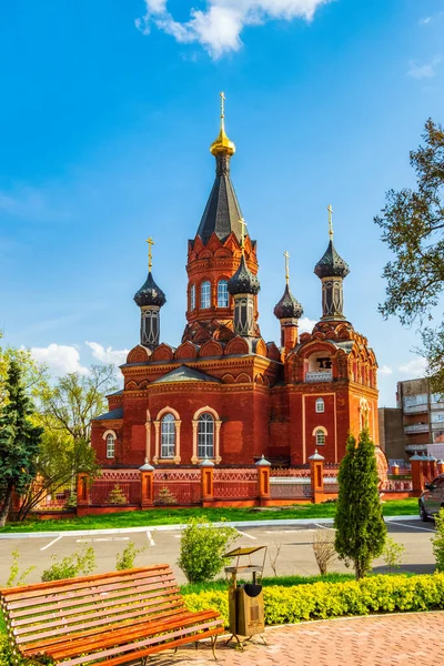 Förhärlighetens Kyrka Den Gamla Kyrkan Mot Den Blå Sommarhimlen Bryansk — Stockfoto
