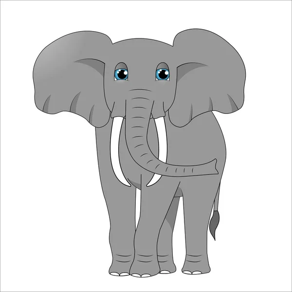 Elefante Bonito Dos Desenhos Animados Vetor — Vetor de Stock