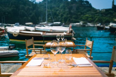 Portofino, Italya manzaralı restoran