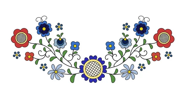 Tradicional Moderno Polaco Kashubian Vector Decoración Folclórica Floral Wzory Kaszubskie — Archivo Imágenes Vectoriales