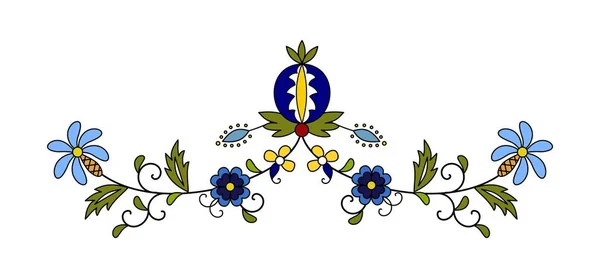 Geleneksel ve modern Lehçe - Kaşubyan çiçek halk dekorasyon vektör, wzory kaszubskie, kaszubski wzr, haft