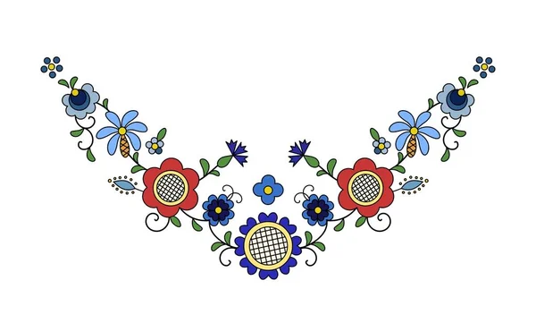 Традиційний Сучасний Польсько Кашубська Квітковим Декором Народні Вектор Wzory Kaszubskie — стоковий вектор