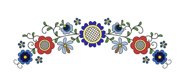Geleneksel ve modern Lehçe - Kaşubyan çiçek halk dekorasyon vektör, wzory kaszubskie, kaszubski wzr, haft