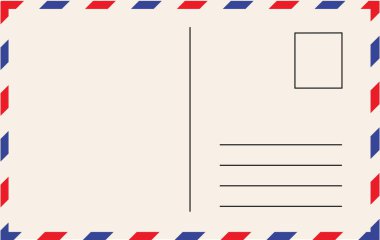 Kartpostal şablon vektör - güzel retro kartpostal