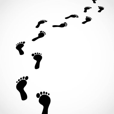 Foot prints set vector clipart