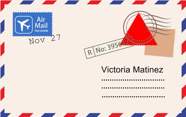 Postal Plantilla Vector Hermosa Postal Retro — Vector de stock