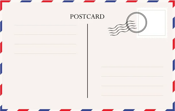 Postcard Template Vector Beautiful Retro Postcard — Stock Vector