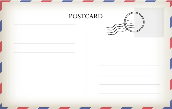 Postal Plantilla Vector Hermosa Postal Retro — Vector de stock