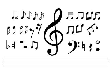 Müzik notlar vektör kümesi