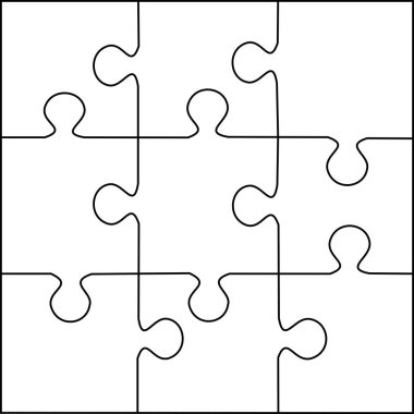 Şablon vektör sanat bulmaca