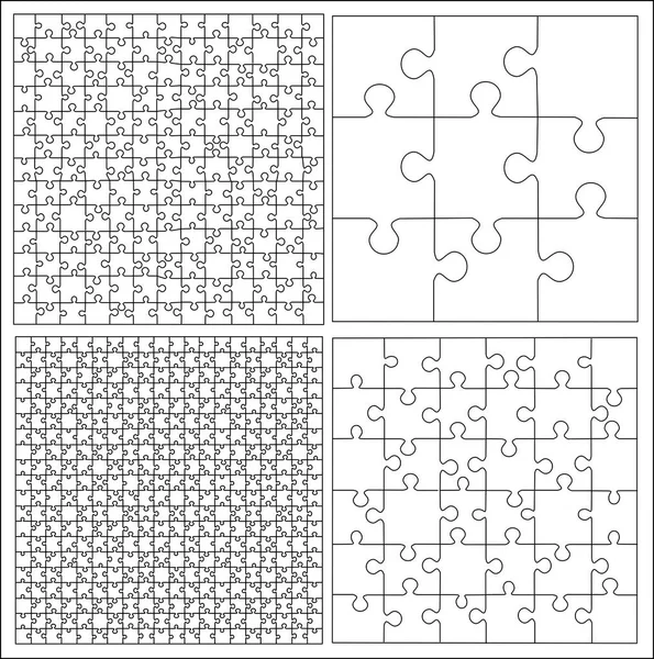 Puzzle Template Arte Vettoriale — Vettoriale Stock