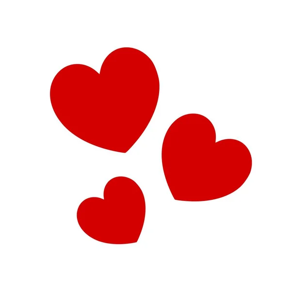 Beautiful Cute Group Hearts Vector Illustration — Stock Vector