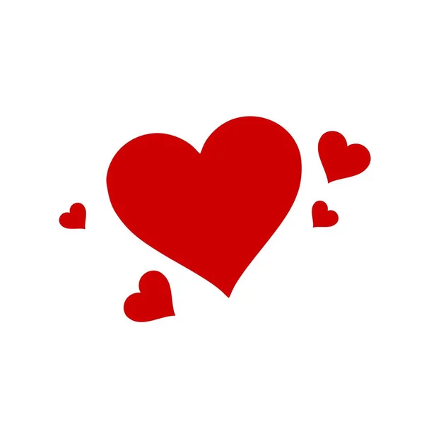 Όμορφο Και Χαριτωμένο Ομάδα Καρδιές Εικονογράφηση Διάνυσμα — Διανυσματικό Αρχείο