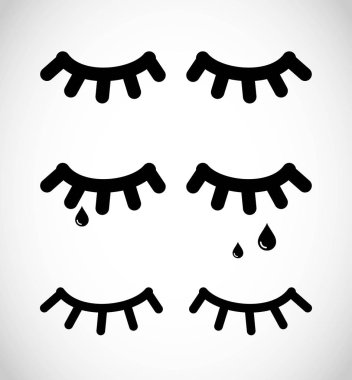 Kirpik illüstrasyon, güzellik vektör
