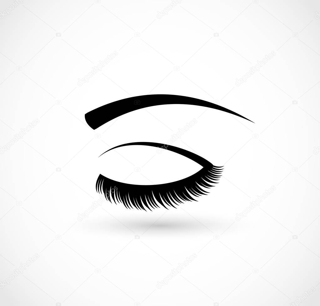 Eyelashes vector illustration, Beauty