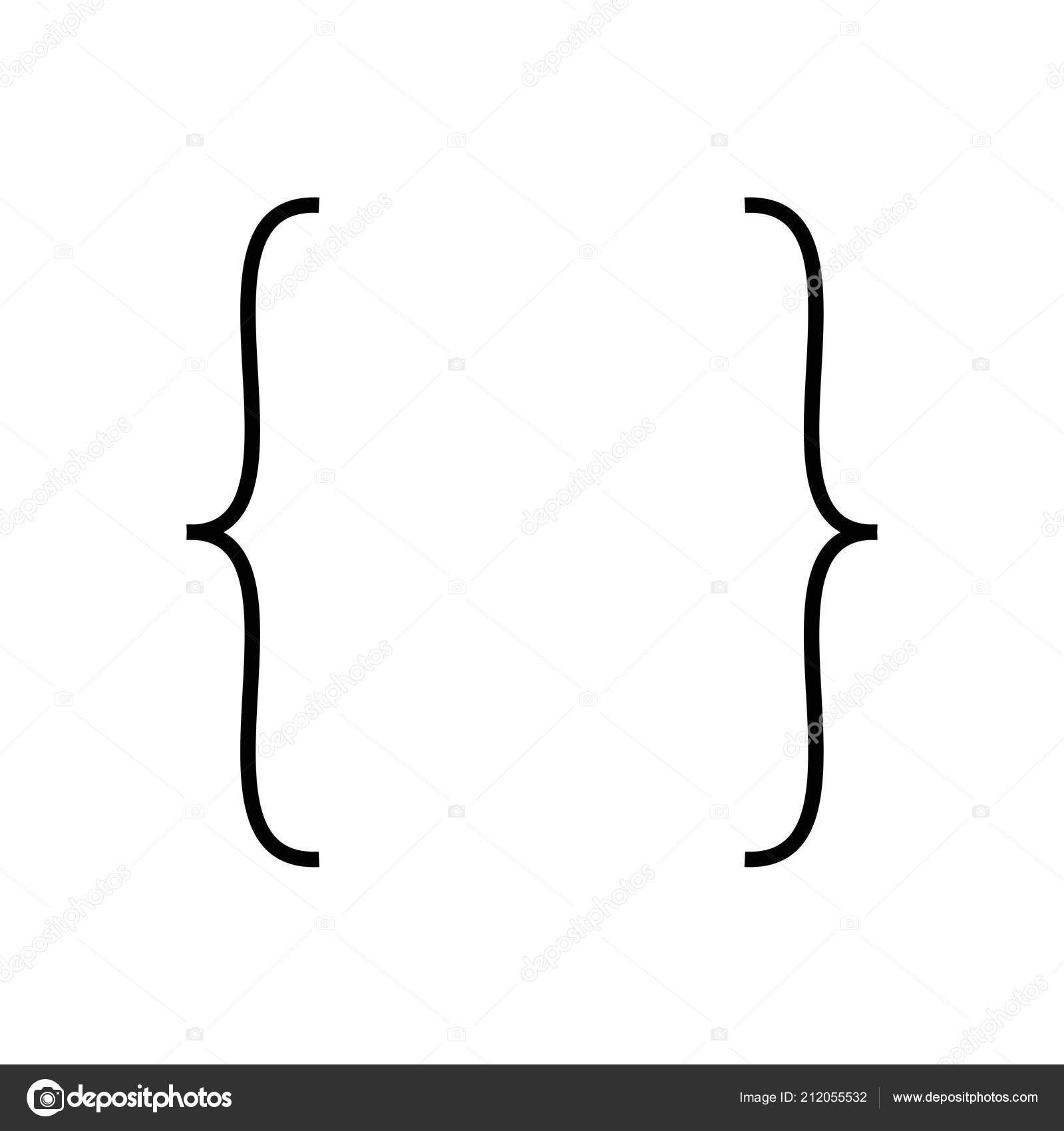 Bracket Vector Simplistic Sign Art Stock Vector Image by ©MrsWilkins