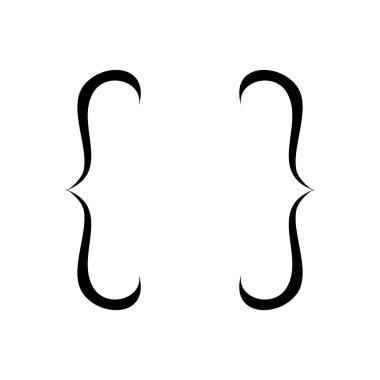 Köşeli ayraç vektör basit işareti sanat