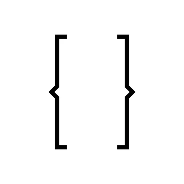 Bracket Vecteur Simpliste Signe Art — Image vectorielle