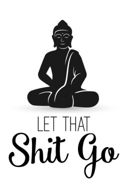 Komik illüstrasyon vektör meditasyon Buda ile