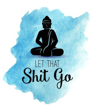 Komik illüstrasyon vektör meditasyon Buda ile