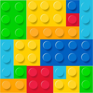 Desen renkli çocukça lego blokları vektör