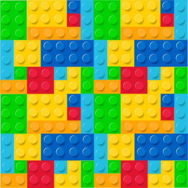 Desen renkli çocukça lego blokları vektör