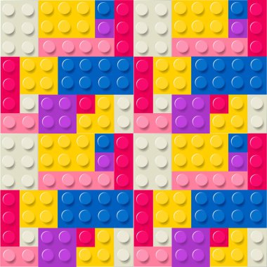 Desen renkli çocukça lego blokları vektör