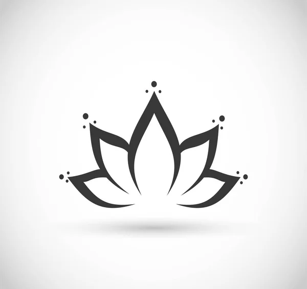 Lotus Flor Icono Vector — Vector de stock