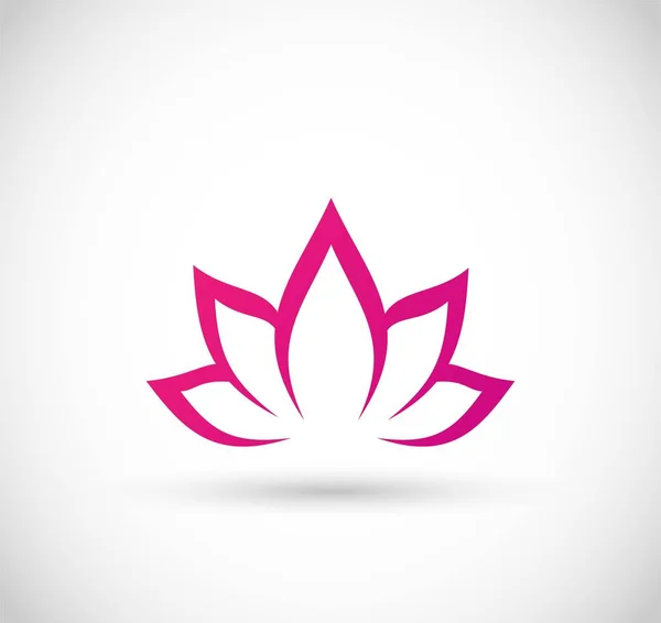 Lotus Flor Icono Vector — Vector de stock