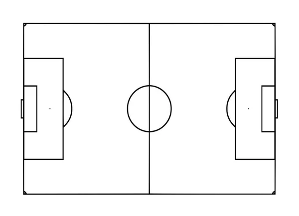 Fotboll Pitch Vektor Konst — Stock vektor