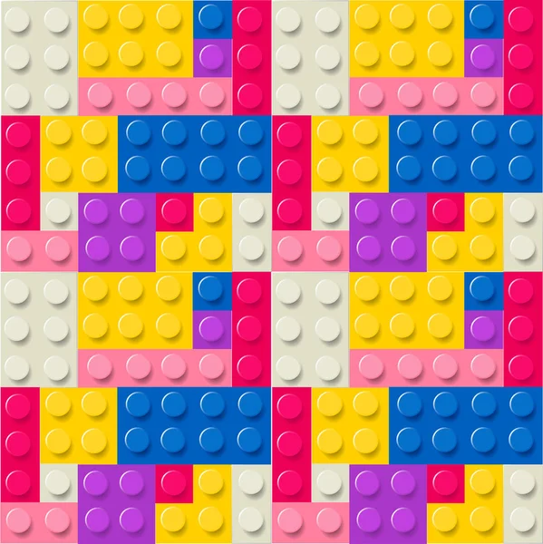 Візерунок Барвистих Дитячих Лего Блоків Вектор — стоковий вектор