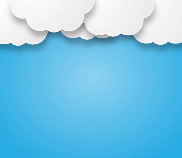 Ilustracja Piękne Puszyste Chmury Pusty Niebieskim Tle — Zdjęcie stockowe