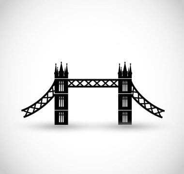 London Tower Bridge simge vektör 