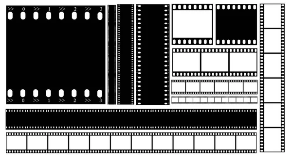 Filmstrip Ilustración Vector Arte Múltiples Posibilidades Uso — Vector de stock