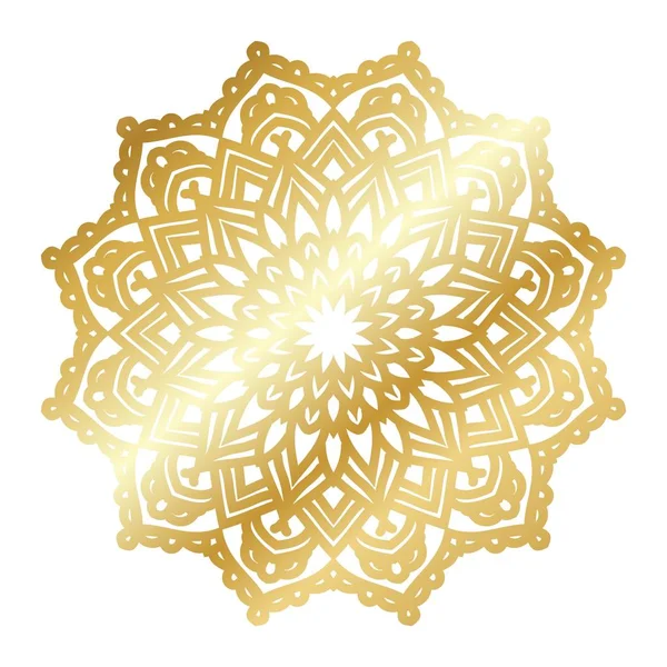 Mandala Vettore Orientale Oro — Vettoriale Stock